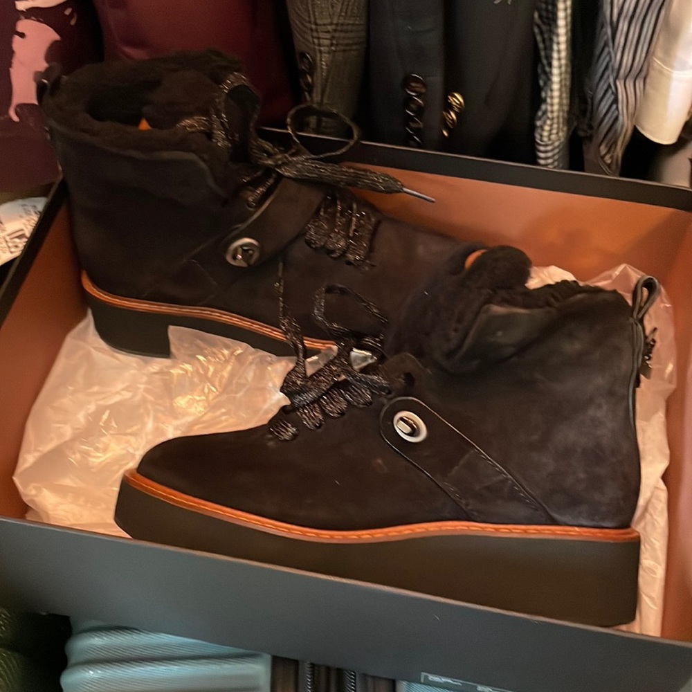 Coach suede urban hiker boots